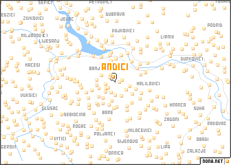 map of Anđići