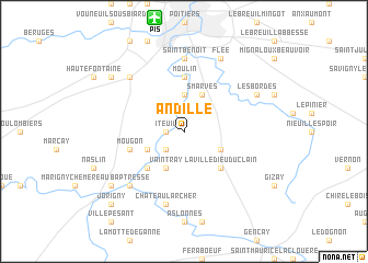 map of Andillé