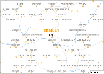 map of Andilly