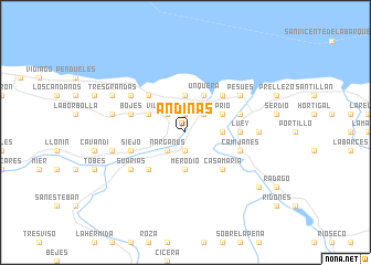 map of Andinas