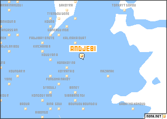 map of Andjébí