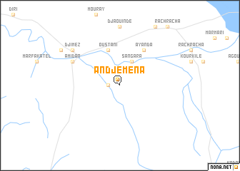 map of Andjéména