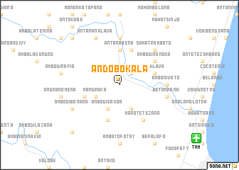 map of Andobokala