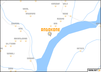 map of Andokoné