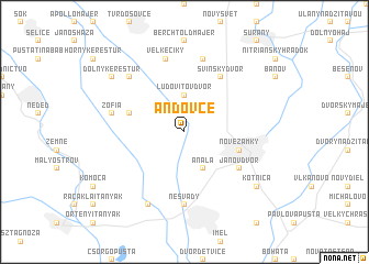 map of Andovce