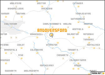 map of Andoversford