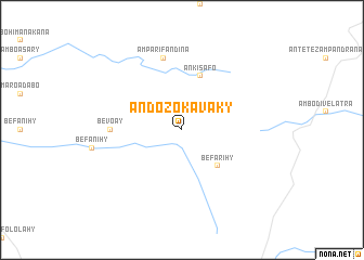 map of Andozokavaky