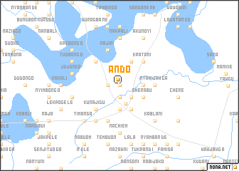 map of Ando