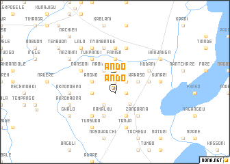 map of Ando