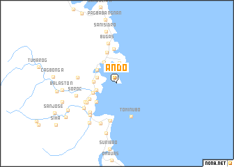 map of Ando