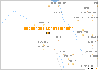 map of Andranombilo-Antsirasira