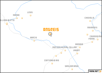 map of Andreis