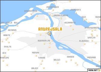 map of Andrejsala