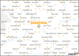 map of Andrespol