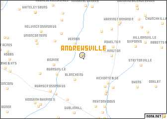 map of Andrewsville