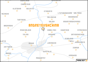 map of Andreyevshchina