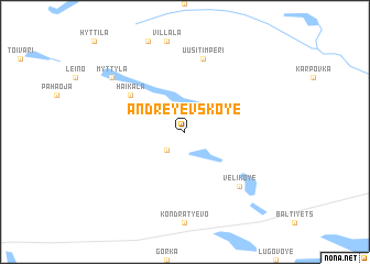 map of Andreyevskoye