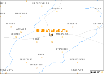 map of Andreyevskoye