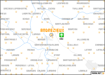 map of Andrézieux