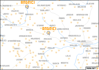 map of Andrići