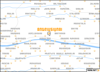 map of Andriušiūnai