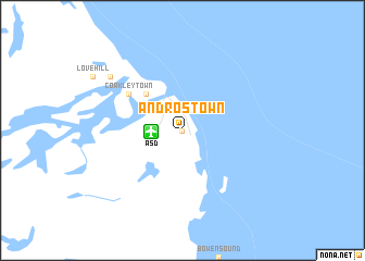 map of Andros Town