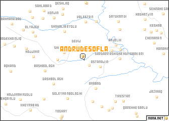 map of Andrūd-e Soflá