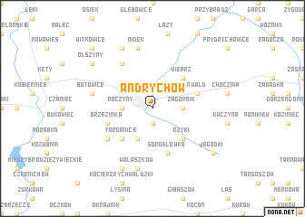 map of Andrychów