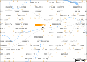 map of Andrychy