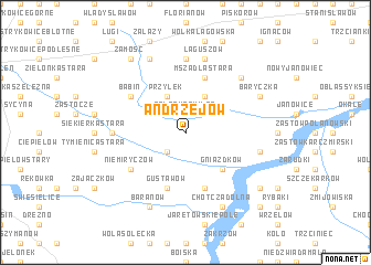 map of andrzejów