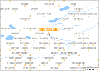 map of Andrzejów