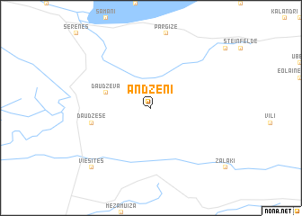 map of Andzēni