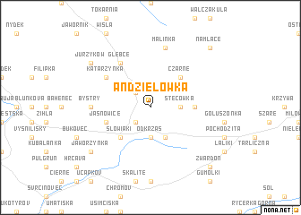 map of Andziełówka