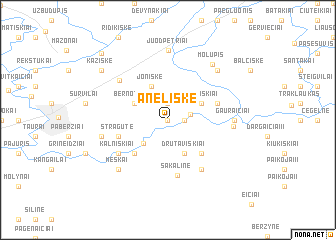 map of Aneliškė