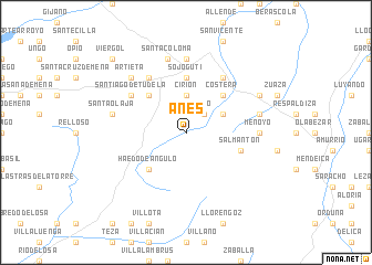 map of Añés