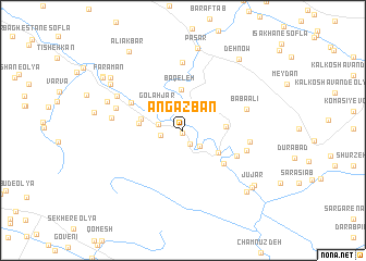 map of Angazbān