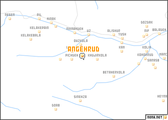 map of Angeh Rūd