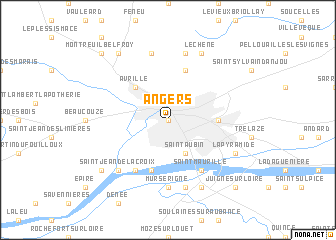 map of Angers