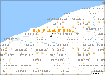 map of Angerville-la-Martel