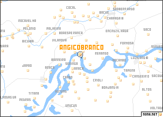 map of Angico Branco