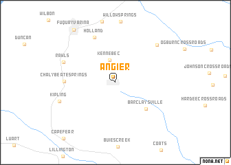 map of Angier