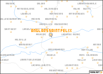 map of Anglars-Saint-Félix