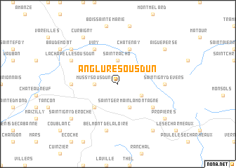 map of Anglure-sous-Dun