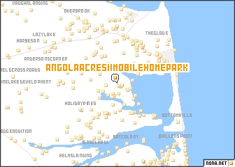 map of Angola Acres II Mobile Home Park