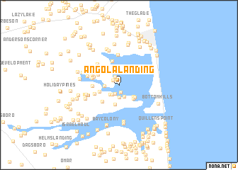 map of Angola Landing