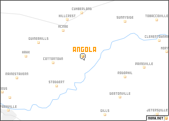 map of Angola