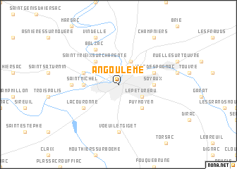 map of Angoulême