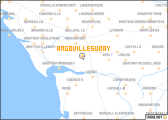 map of Angoville-sur-Ay