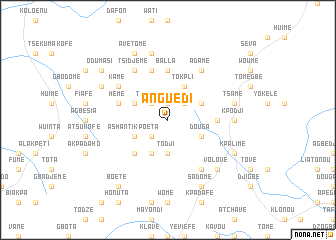 map of Anguédi