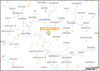 map of Angūzhān